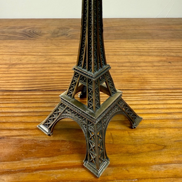 Vintage Eiffel Tower Souvenir | 7.25" Metal Paris Figurine | French Decor - Picture 5 of 14